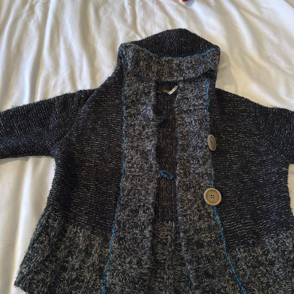 Free People Hooded big button cardigan sweater